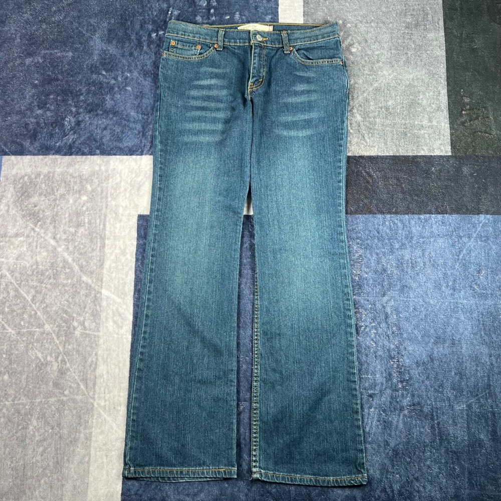 Levis 518 Superlow Bootcut Jeans Womens 11L Medium Wash Blue Denim 31X32